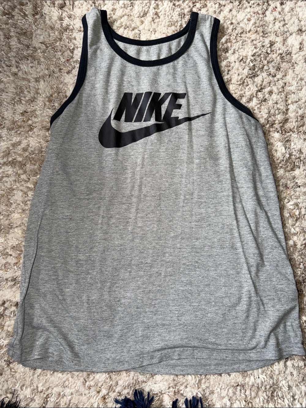 Nike Grey Tank with Black Swoosh